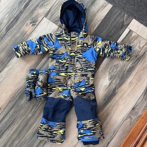 Burton toddler snow suit and gloves